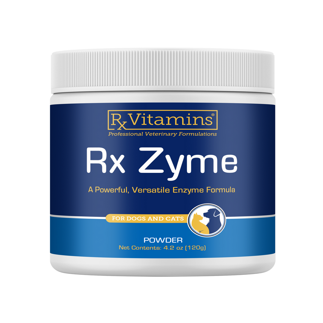 Vitaminas Rx para Mascotas Rx Zyme en Polvo 120 g: Apoyo Digestivo para Perros y Gatos