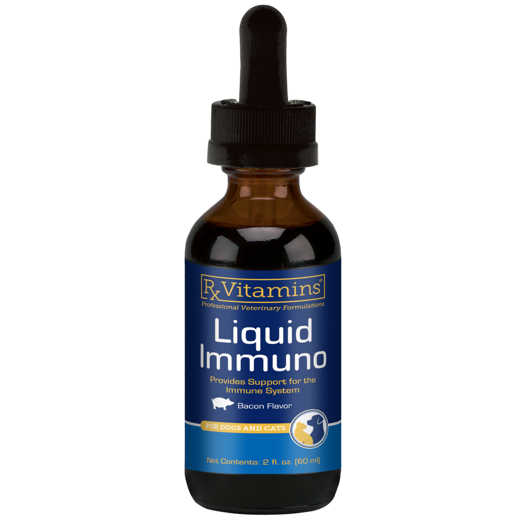 Rx Vitamins For Pets Liquid Immuno Original 2 OZ Natural Solution For Cats Dogs