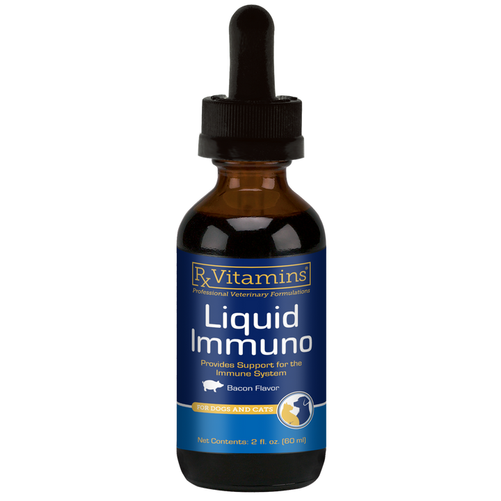 Rx Vitamins For Pets Liquid Immuno Original 2 OZ Natural Solution For Cats Dogs