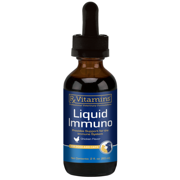 Rx Vitamins Liquid Immuno Chicken Flavor 2 Oz Immune Support for Dogs and Cats