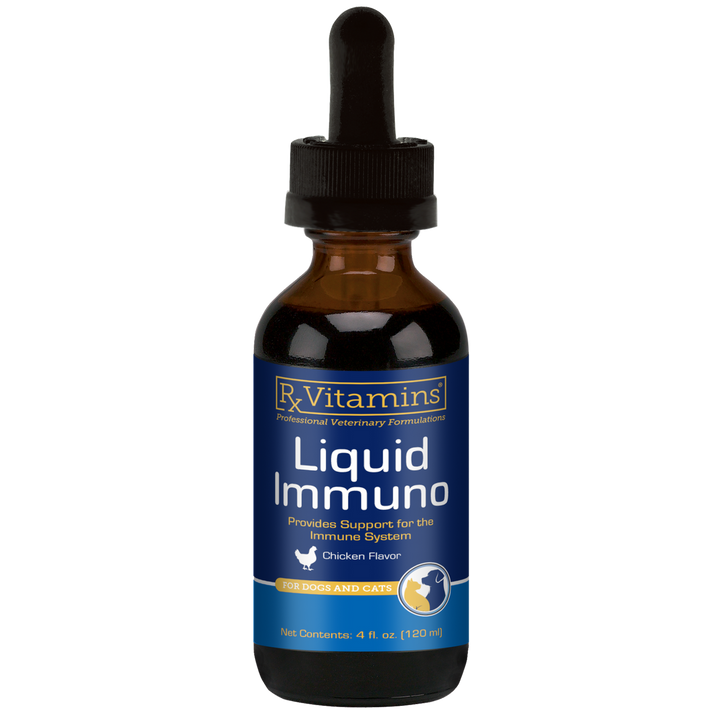 Rx Vitamins For Pets Liquid Immuno Chicken Supplement 4 Oz For Dogs and Cats
