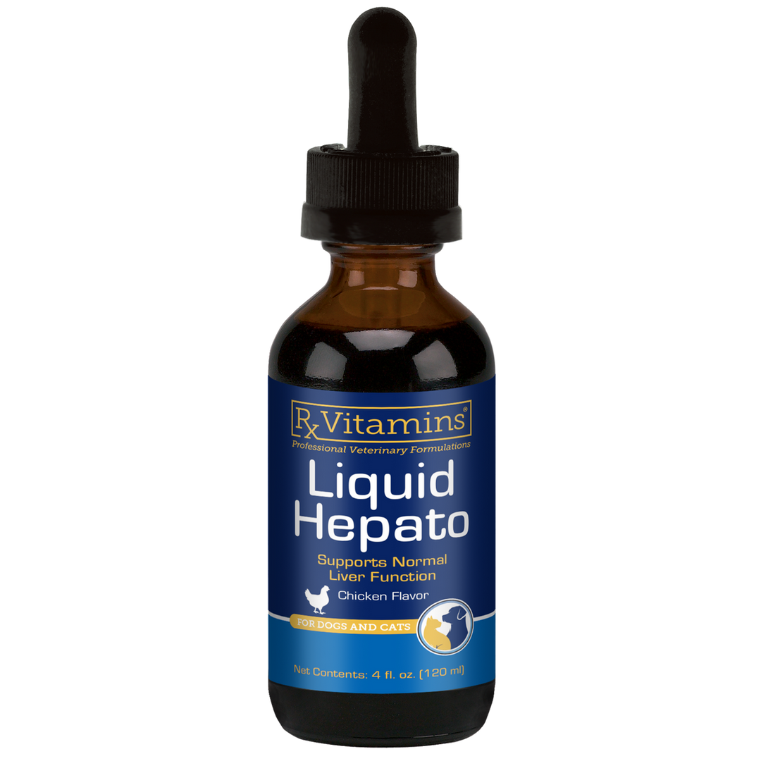 Rx Vitamins For Pets Liquid Hepato Chicken Flavor 4 fl oz for Dogs and Cats