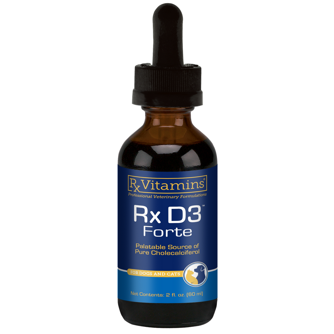 Rx Vitamins For Pets D3 Forte Liquid MCT Oil 2 OZ Vitamin Support for Dogs Cats