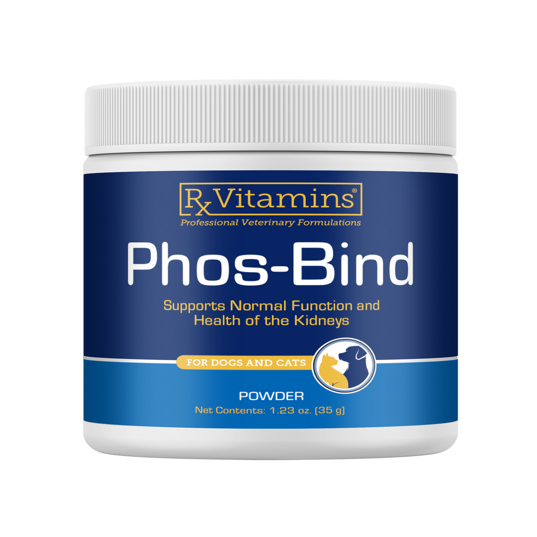 Vitaminas Rx para Mascotas Phos-Bind en Polvo 35 g para el Apoyo Renal de Perros y Gatos