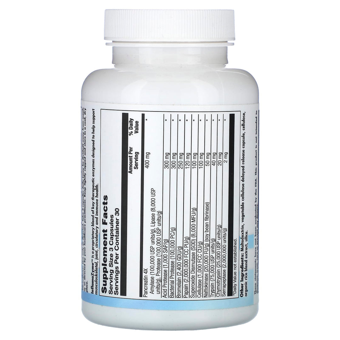 Nutra BioGenesis Inflamazyme 90 cápsulas Favorece una respuesta inflamatoria saludable