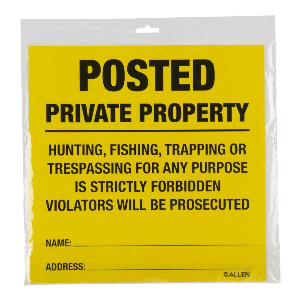Allen Posted No Trespassing Yard Sign 12x12 Pack Of 12 Durable Outdoor Property