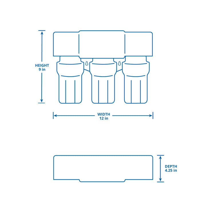 Aquasana AQ5300 Brushed Nickel 3-Stage Under Sink Great Tasting Water Filter