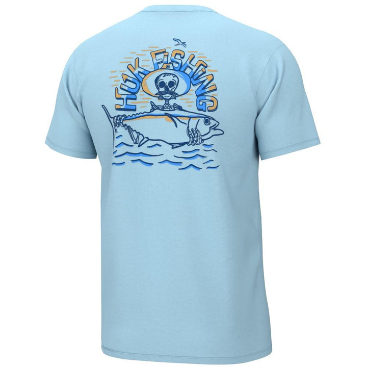 CAMISETA DE CALAVERA DE ATÚN AZUL CRISTAL S