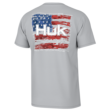 HUK KC FLY FLAG TEE HARBOR MIST SS M