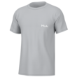 HUK KC FLY FLAG TEE HARBOR MIST SS M