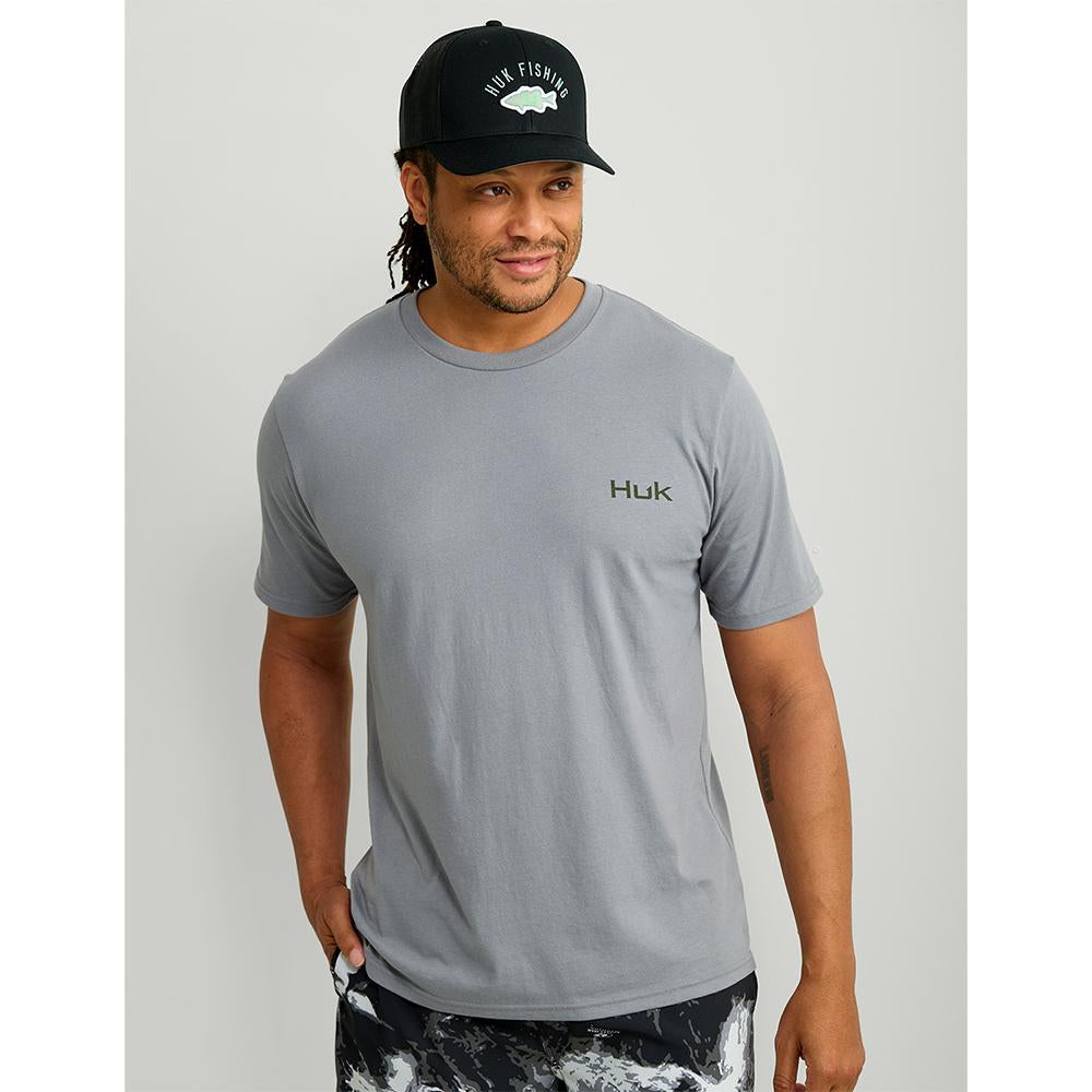 Huk KC Badge Series Short Sleeve Shirt Night Owl Lightweight Comfortable XL Size