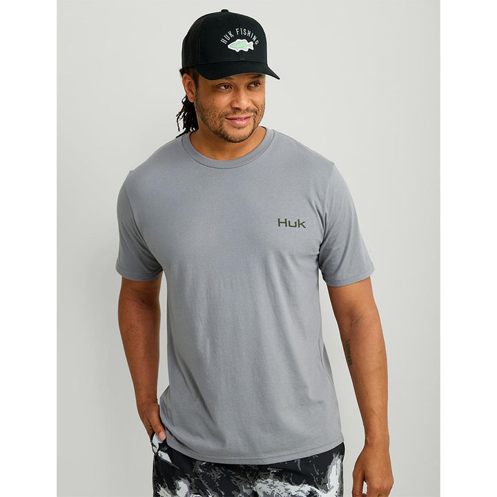 Huk KC Badge Series Short Sleeve Shirt Night Owl Lightweight Comfortable XL Size