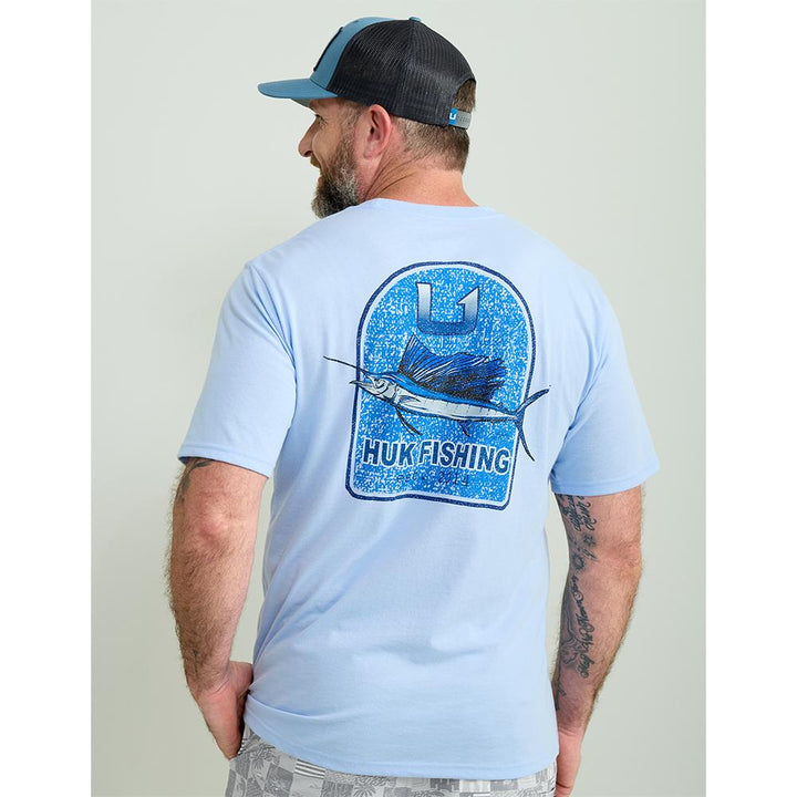 HUK KC BADGE SERIES TEE WINDSURFER SS L