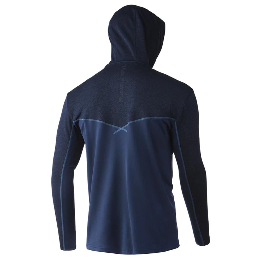 Huk Icon X Coldfront Hoodie Sargasso Sea Heather Small 100 Percent Polyester