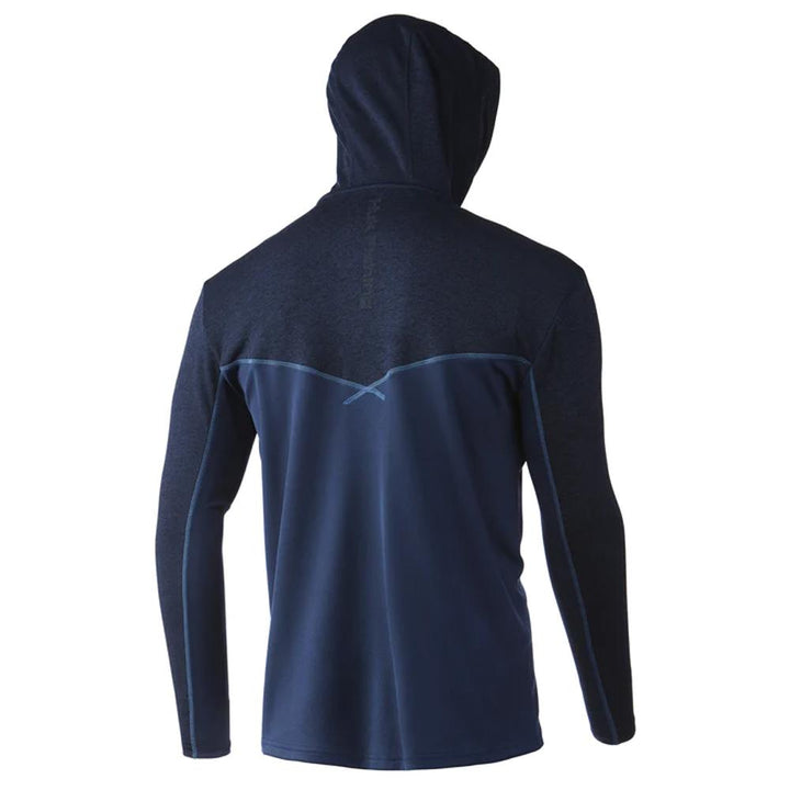 Huk Icon X Coldfront Hoodie Sargasso Sea Heather Small 100 Percent Polyester