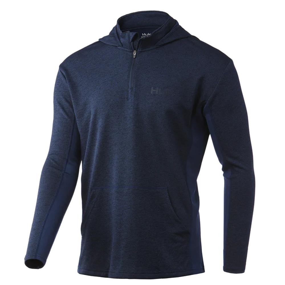 Huk Icon X Coldfront Hoodie Sargasso Sea Heather Small 100 Percent Polyester