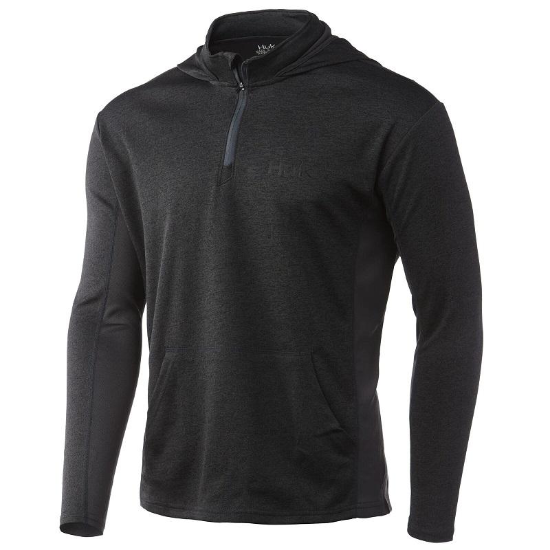 Huk Icon X Coldfront Hoodie Volcanic Ash Heather Small 100 Percent Polyester