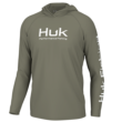HUK VENTED PURSUIT HOODIE MOSS LS XXL