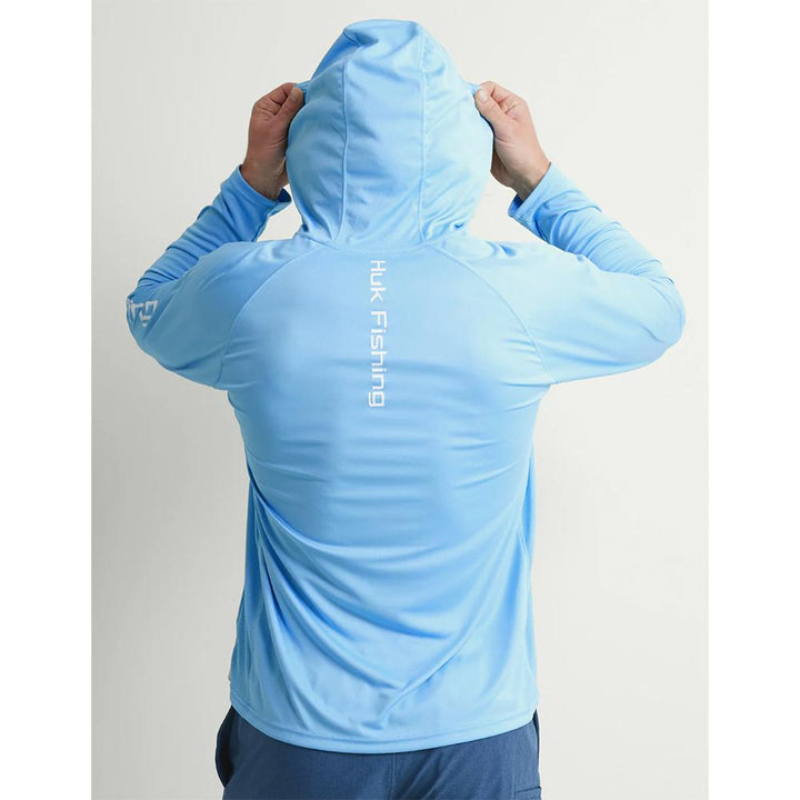 HUK PURSUIT HOODIE MAROLINA BLUE LS M