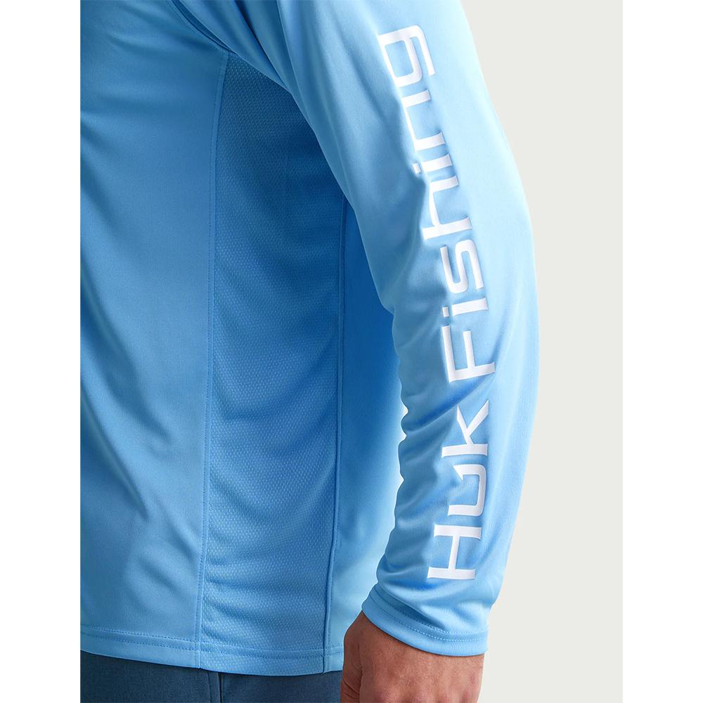 HUK PURSUIT HOODIE MAROLINA BLUE LS M
