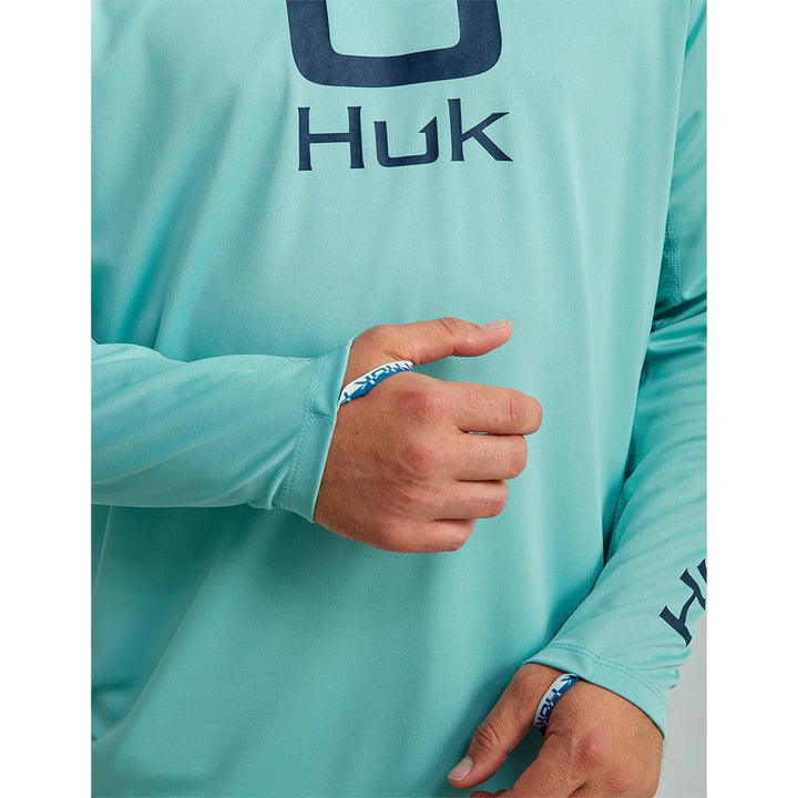 HUK ICON LS CREW MARINE BLUE XXL