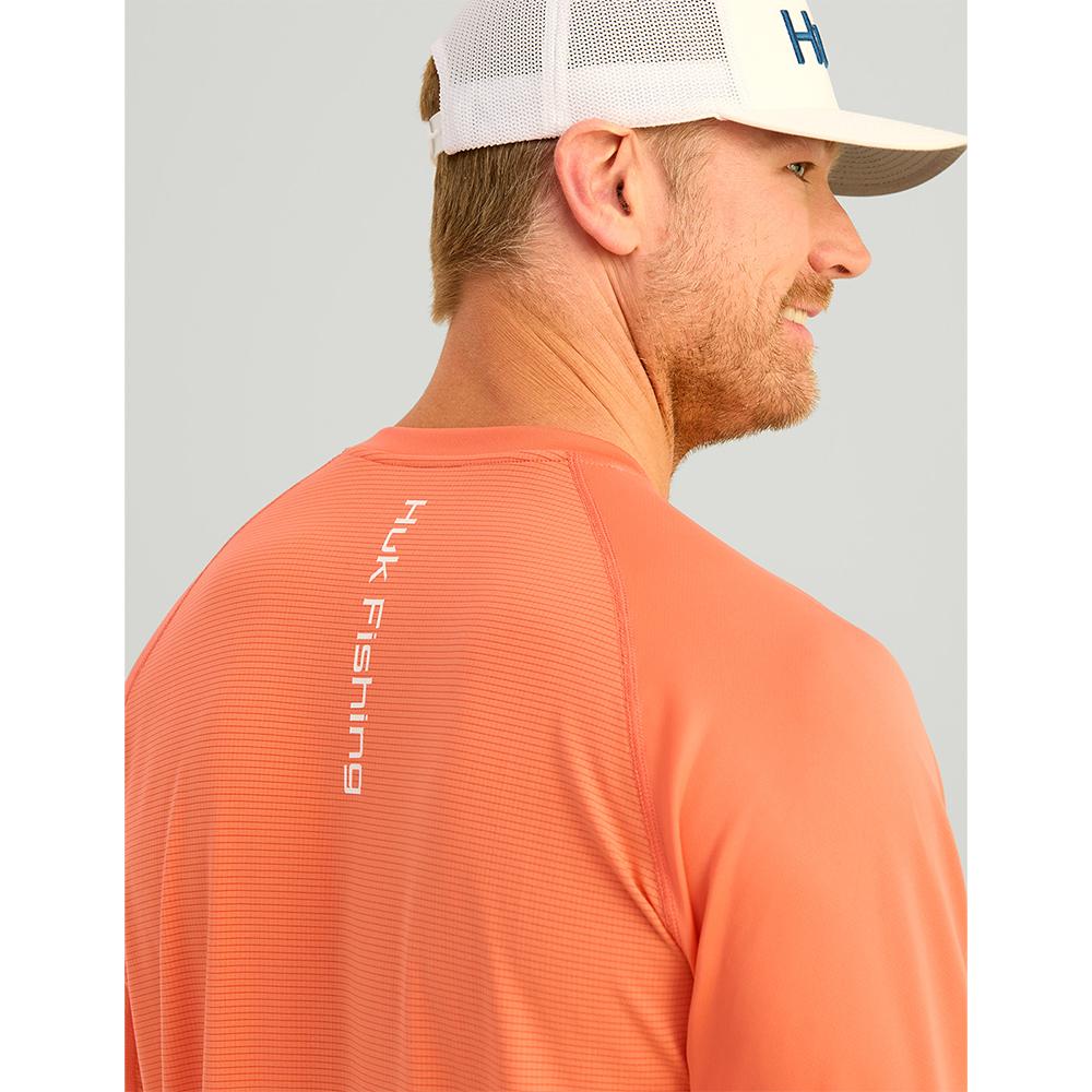 HUK ICON LS CREW FRESH SALMON LS S