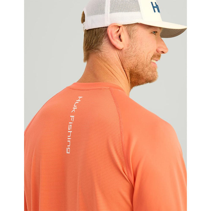 HUK ICON LS CREW FRESH SALMON LS S