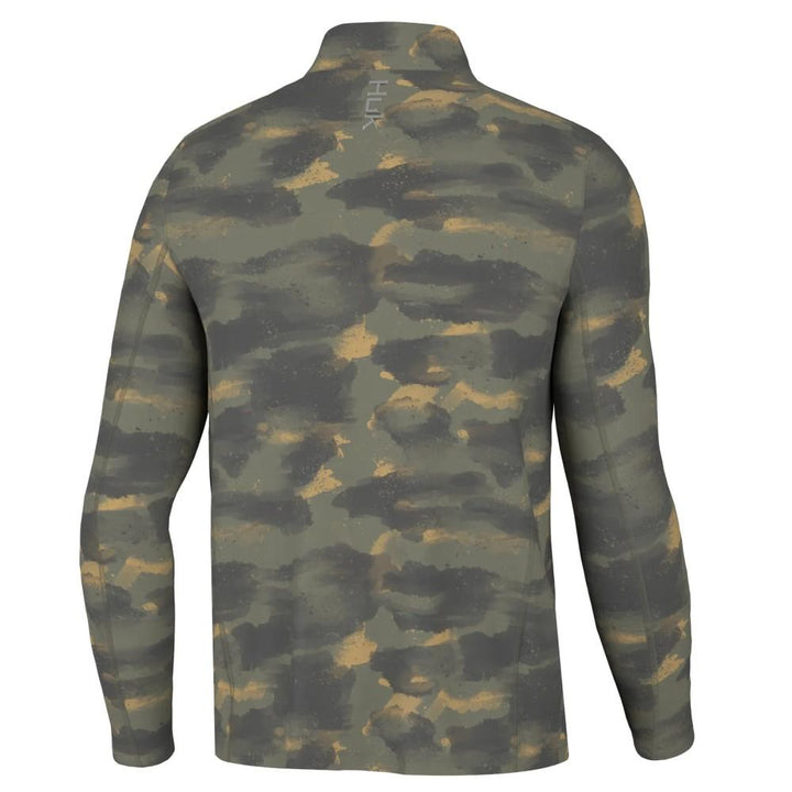 HUK CAMDEN COLDFRONT 1/4 ZIP MOSS M