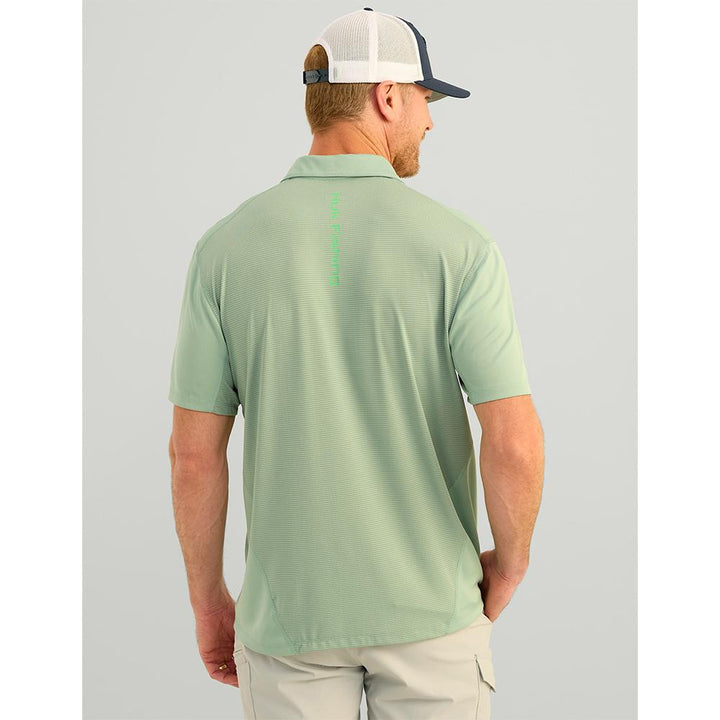 HUK ICON POLO FOG GREEN SS M