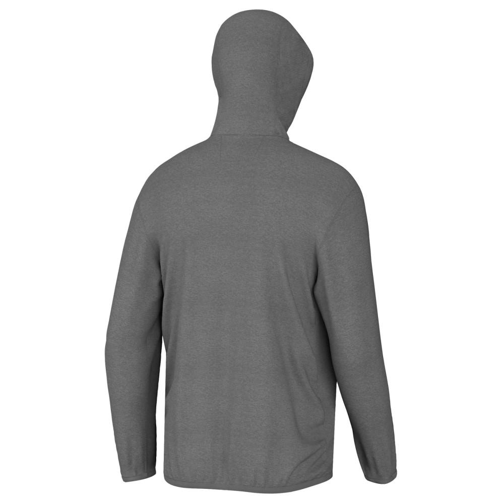 Sudadera con capucha de forro polar de alto rendimiento HUK HUK'D UP, color ceniza, talla XXL