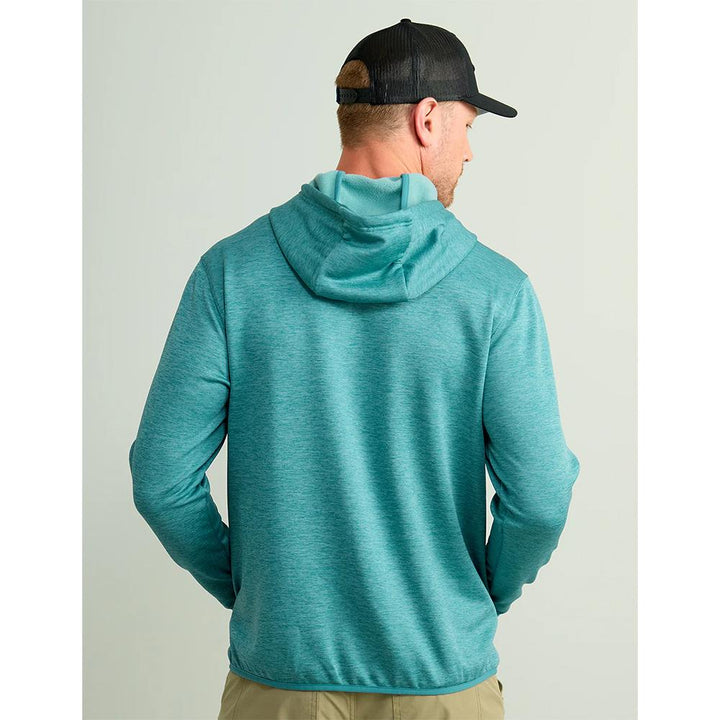 HUK HUK'D UP PERFORMANCE FLEECE HOODIE STORM BLUE HTHR M