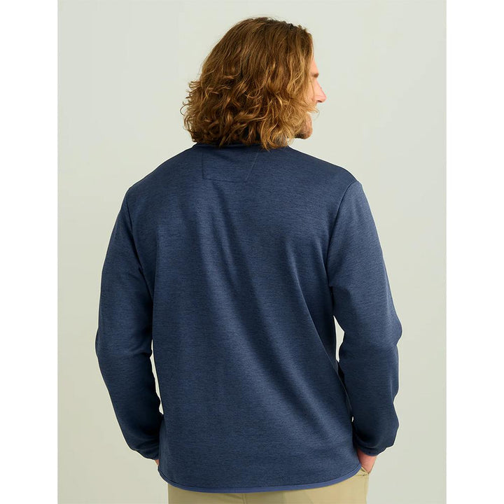 Huk Coldfront Performance Shirt Naval Academy Heather 14 Zip Long Sleeve M Size