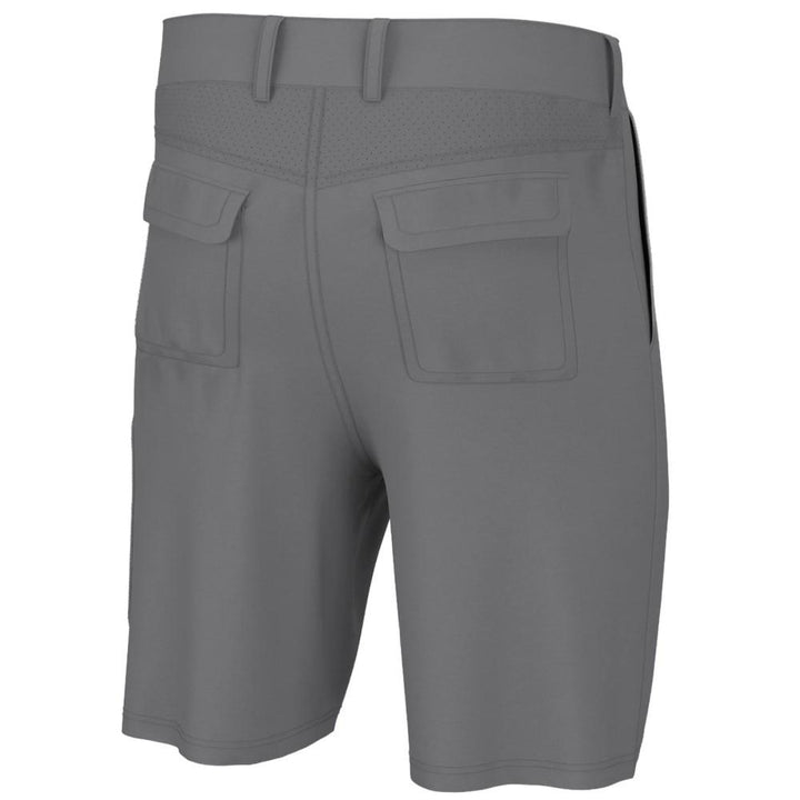 Huk Mens Next Level 10.5" Shorts Overcast Grey Quick Dry Stretch Fishing S Size
