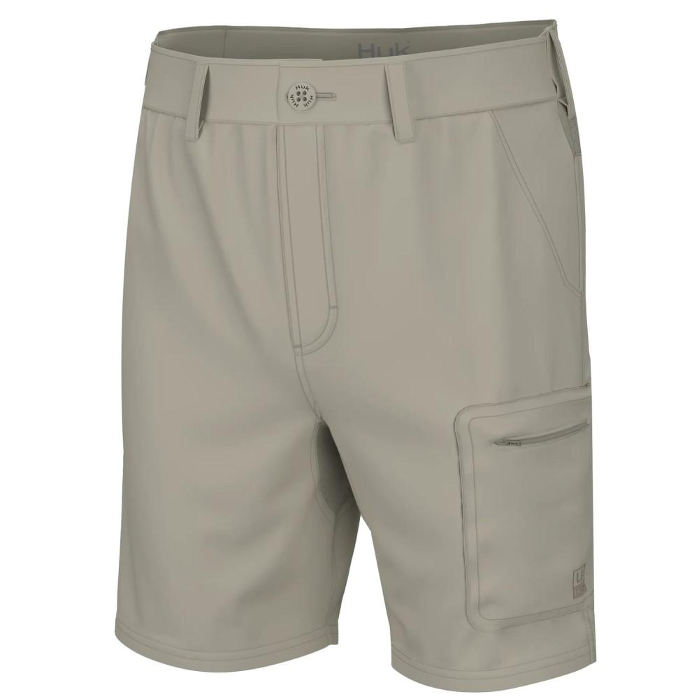 Huk Next Level 7 Inch Shorts Khaki Lightweight Quick Dry Outdoor Apparel M Size