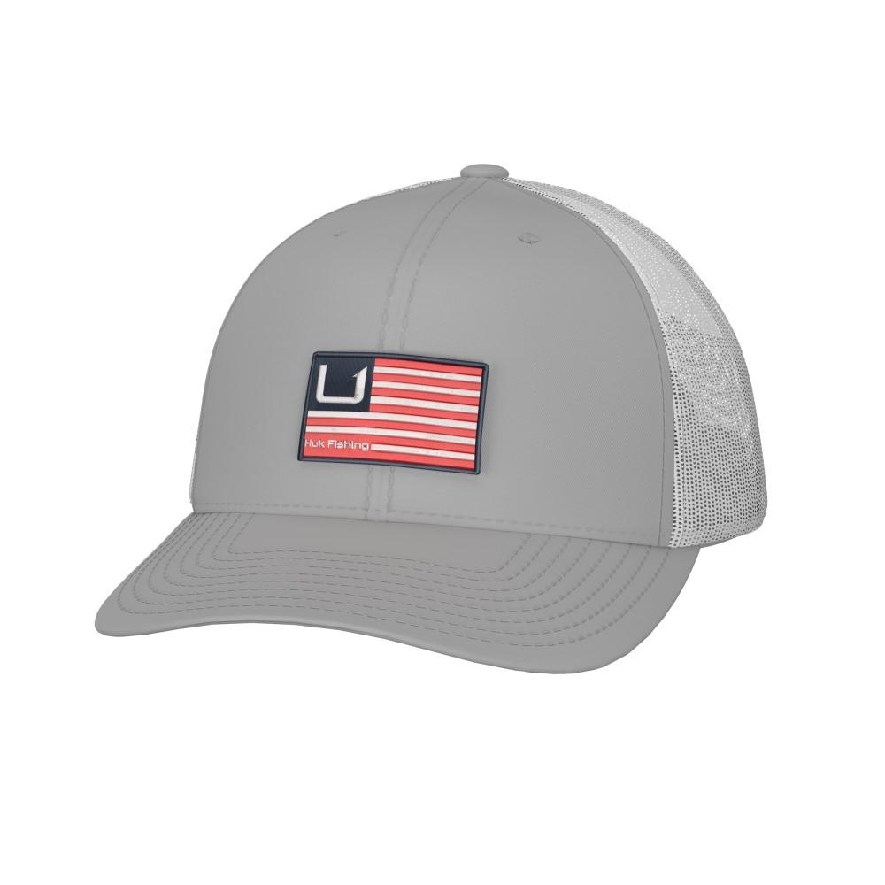 Huk and Bars Trucker Hat Harbor Mist Structured Snapback Mid Profile