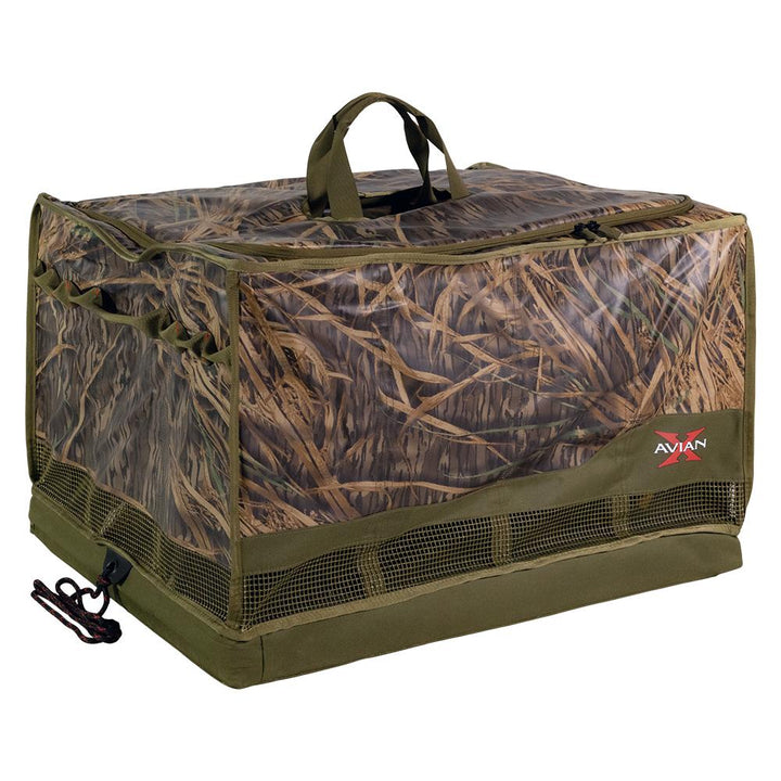 AvianX Floating Slotted Decoy Bag 12 Slots Mossy Oak Shadow Grass Outdoor Gear