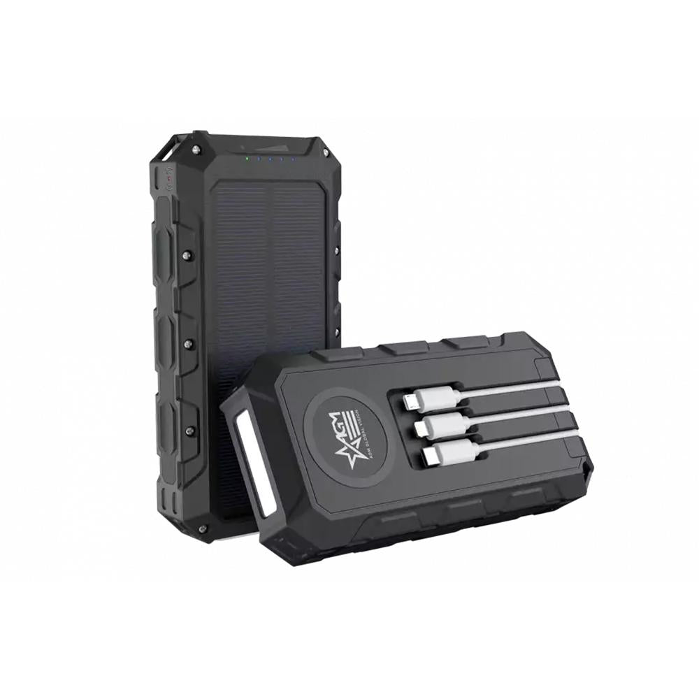 AGM Solar Powerbank Wireless Charger 30000 mAh Rugged Portable Battery Pack