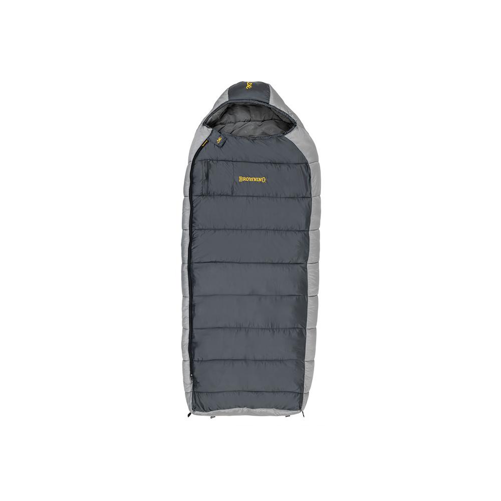 Saco de dormir Browning Camping McKinley 0 Degree, 91 x 228 cm, gris, cálido y cómodo