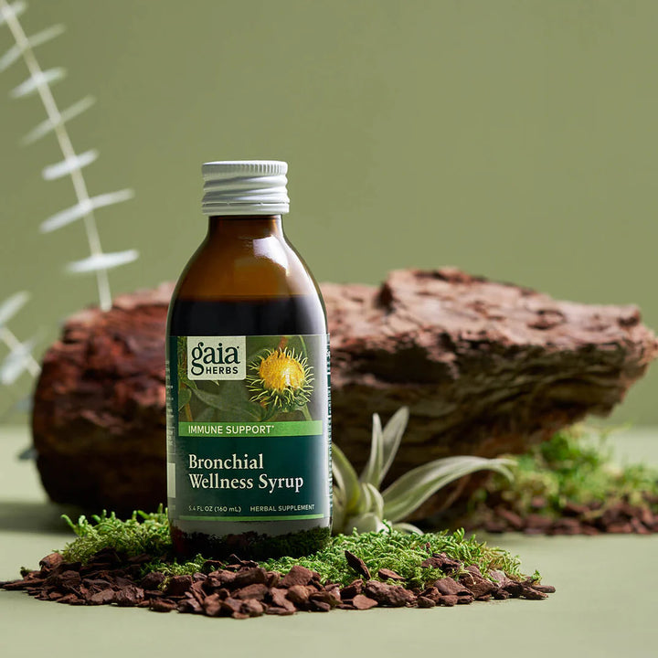 Jarabe para el bienestar bronquial de Gaia Herbs, 157 ml, para aliviar el dolor respiratorio