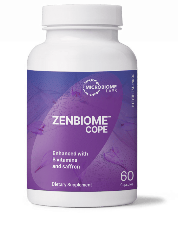 ZenBiome Cope 60 cápsulas de Microbiome Labs: favorece el estrés y el equilibrio emocional.