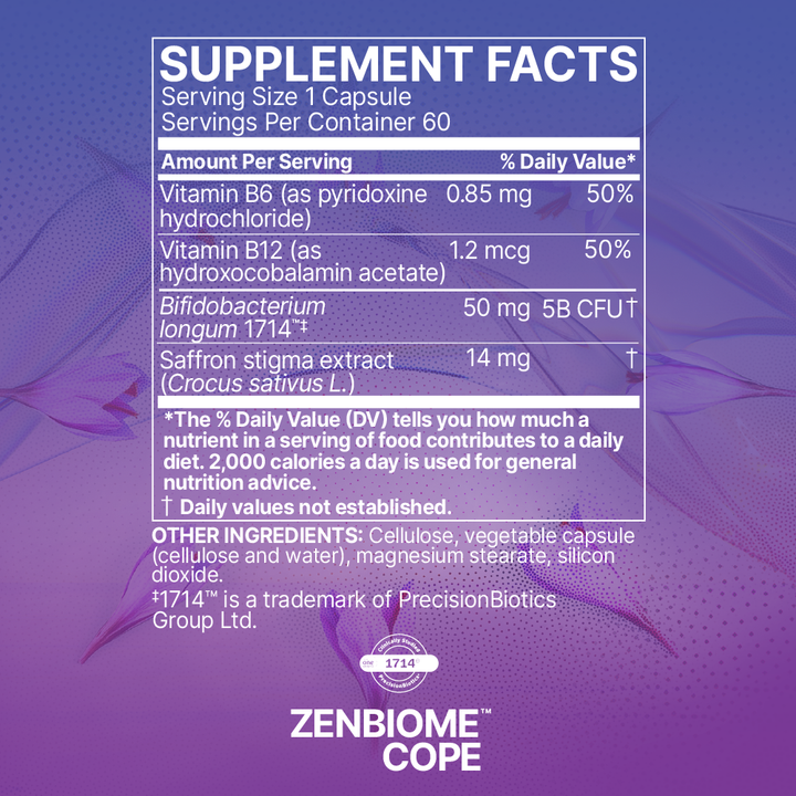ZenBiome Cope 60 cápsulas de Microbiome Labs: favorece el estrés y el equilibrio emocional.