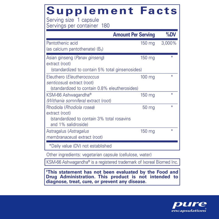 Pure Encapsulations Phyto-ADR Supports Adrenal Function 180 Capsules