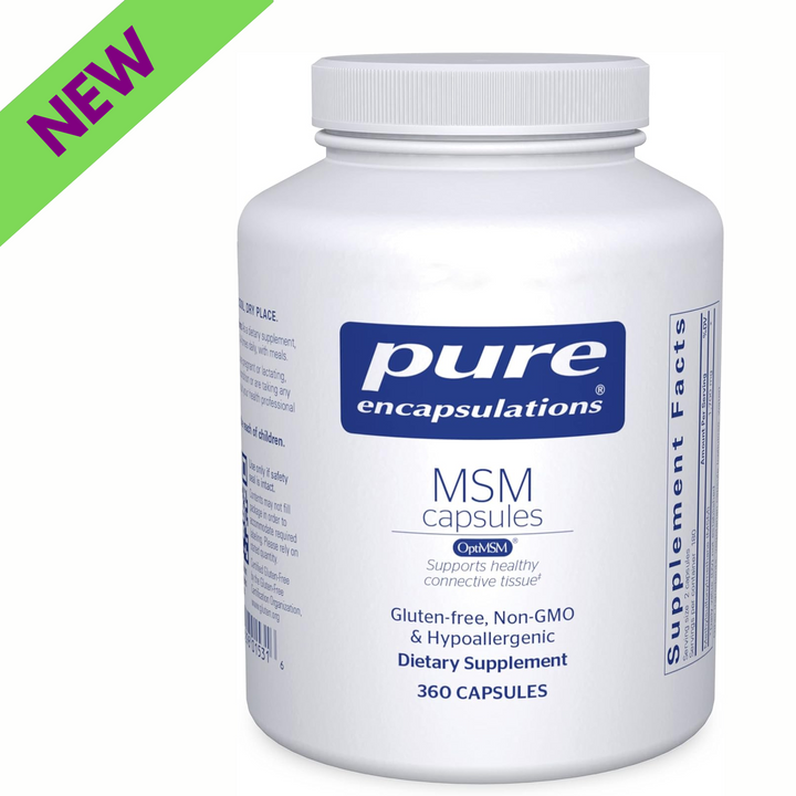 Pure Encapsulations MSM Capsules Joint Support Vegan Formula 360 Capsules