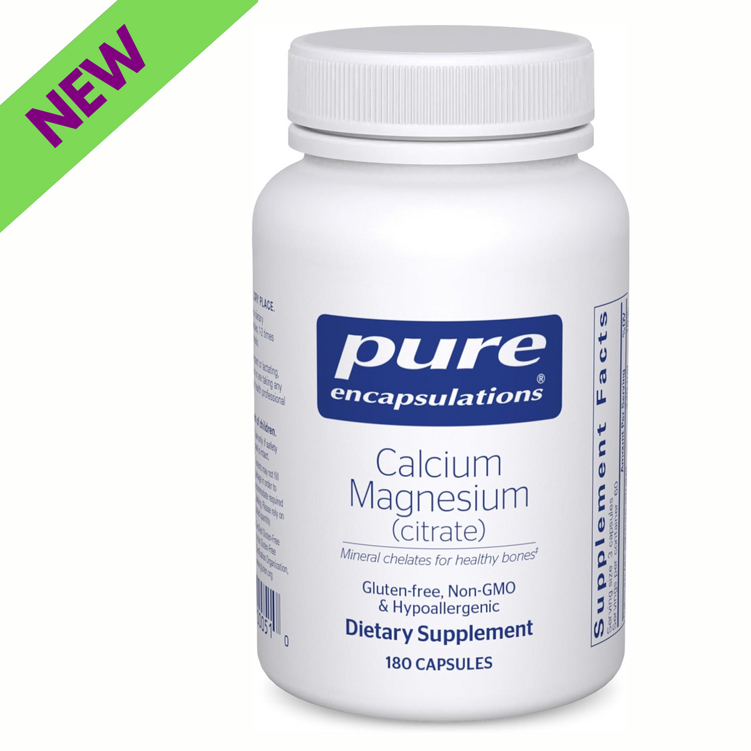 Pure Encapsulations Calcium Magnesium Citrate Bone Support Vegan 180 Capsules