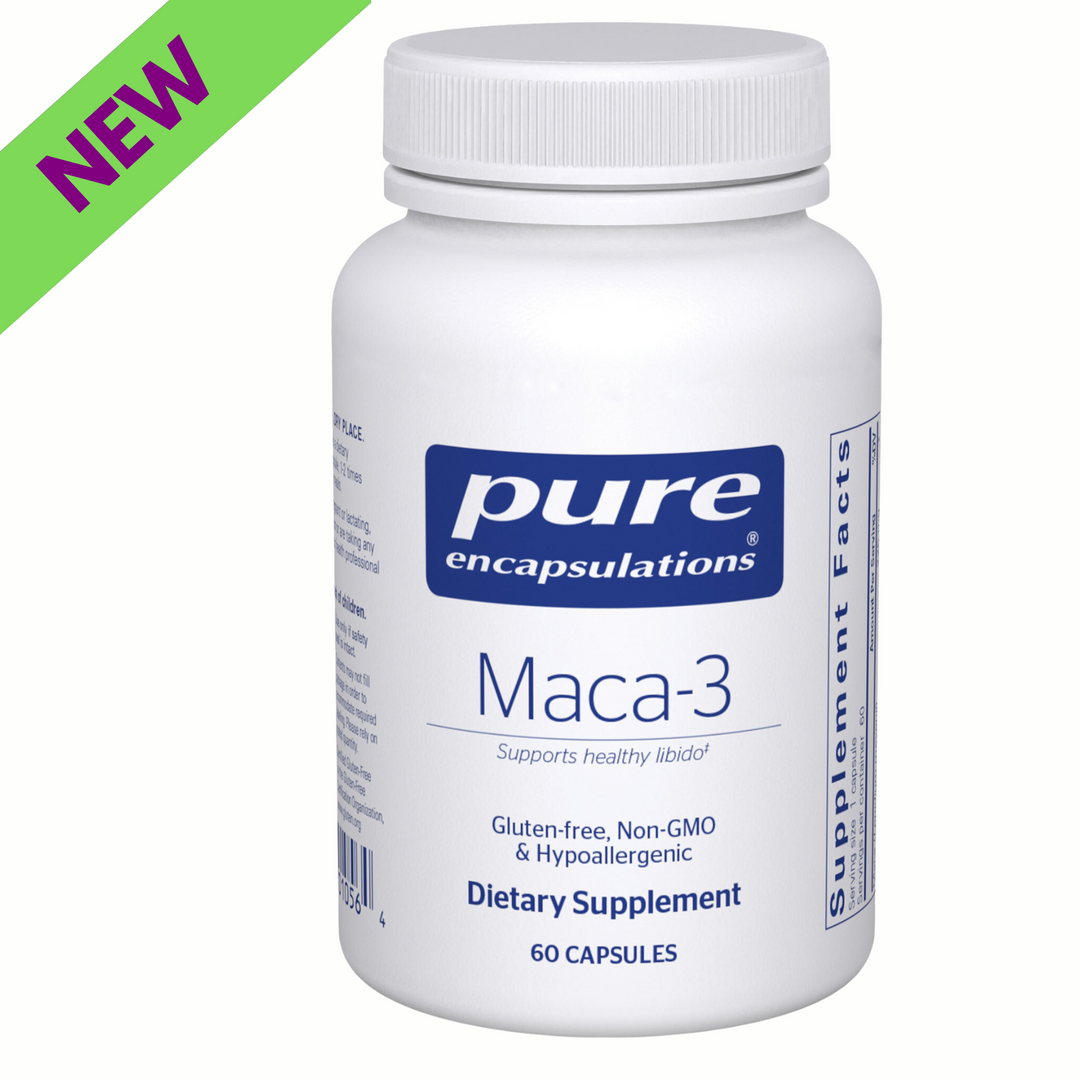 Pure Encapsulations Maca-3 Supports Vitality Reproductive Health 60 Capsules