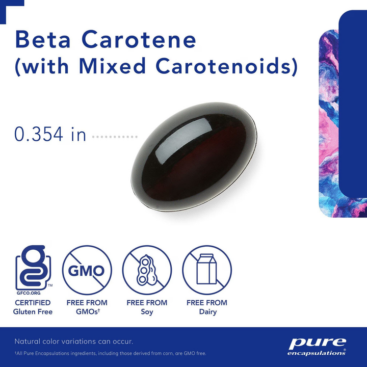 Pure Encapsulations Beta Carotene Supports Eye Skin Health 90 Capsules