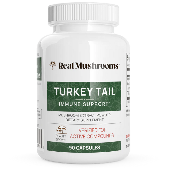 Extracto de cola de pavo con hongos auténticos, refuerzo inmunitario y bienestar natural, 90 cápsulas