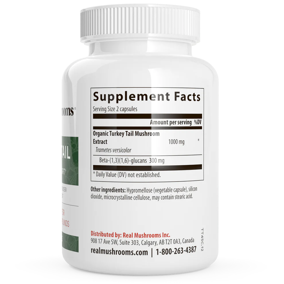 Extracto de cola de pavo con hongos auténticos, refuerzo inmunitario y bienestar natural, 90 cápsulas