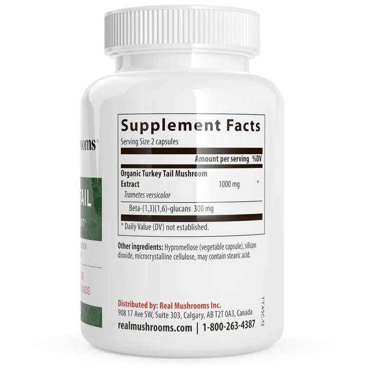 Extracto de cola de pavo con hongos auténticos, refuerzo inmunitario y bienestar natural, 90 cápsulas