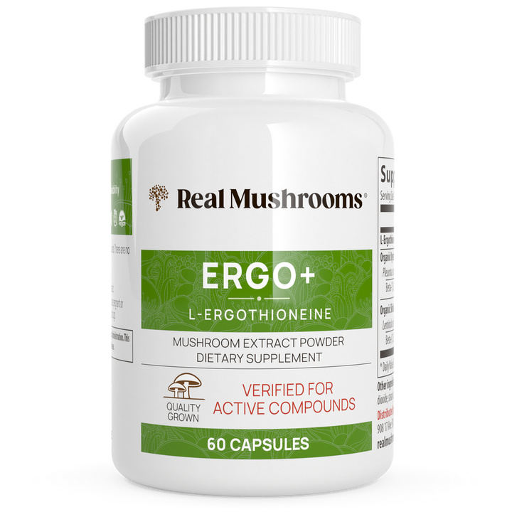 Suplemento de hongos reales Ergo + Ergotioneína para el sistema inmunitario (60 cápsulas)